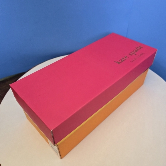 Kate Spade Idette Fringe Rosette Pom Sandal Flip Flop Blue Tangelo Tan Women’s 9 - Picture 10 of 15